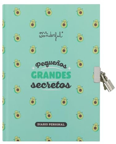 Mr. Wonderful - Diario personale - Piccoli grandi segreti - Diario con lucchetto e 2 chiavi - Include 224 pagine