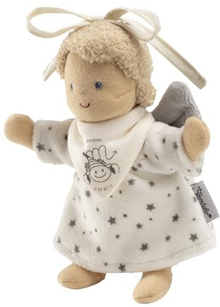Sterntaler Spielpuppe zum Aufhängen, Schutzengel mit Halstuch, Motivdruck Sternzeichen Skorpion, Geschenk Idee für Jungen und Mädchen