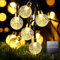 Lezonic Solar Garden Lights Outdoor, 16Ft 30LED Waterproof, 8 Modes Decorative String Lights for Garden, Patio, Yard, Wedding, Christmas, Terrace, Party (Warm White)