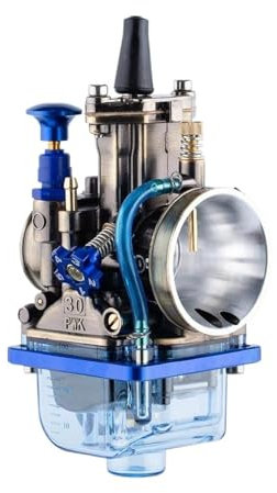 Motori Carburatore Filtri Aria Carburatore Moto Universale PWK 21 24 26 28 30 32 34 Mm Per Ciotola Coperchio Trasparente Blu YZ85 Power Jet Carburatore(PWK 34)