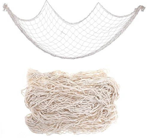 AHQiZFX Fischnetz-Deko,100X200cm Nautisches Fischnetz,Maritime Fischerei Deko Outdoor,Mediterranen Stil Fischerei Deko,Hängendes Fotonetz,für Zuhause Wohnzimmer Wandbehänge Fotografie Bar Party-Beige