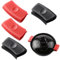 EIHI 2 Paia Presine Silicone Da Cucina Manici Per Pentole Silicone Supporto Per Maniglia Di Assistenza Maniglia Di Impugnatura Per Pentola Calda(Nero e Rosso)