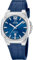 JAGUAR Uhr Für Damen J1032/4 Swiss Made Rondcarre Silber Edelstahl Case BlauLeder Band