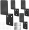 4 Pièces Supports de Barricade de Porte, Supports de Verrou Porte de Sécurité à Angle Z en Métal avec Vis, pour Serrures de Porte Renforcées, Grange, Maisons, Garage (4, Noir)