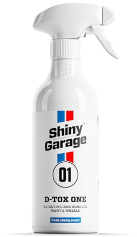 SHINY GARAGE - Felgenreiniger - Flugrostentferner - Entfernt effektiv Bremsstaub, Flugrost, Eisenpartikel und Metallische Verunreinigungen von Lack und Felgen - D-Tox One 1L