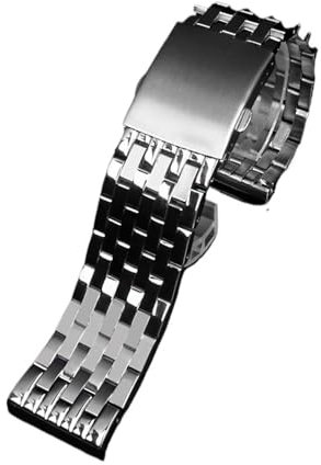 NKCVEZBW Kompatibel mit 24mm 26mm 28mm 30mm Edelstahl Uhrenarmband kompatibel mit Diesel DZ4316 DZ7395 7305 4209 4215 Herren Metall Massive Armband(DS7 Silber, 30mm)