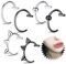 JEYORZY 6 Stück Edelstahl Nasenpiercing Nase Ring, Lippenpiercing Smiley Piercing Septum Piercing, fake piercing, fake septum, fake nose ring, fake piercings