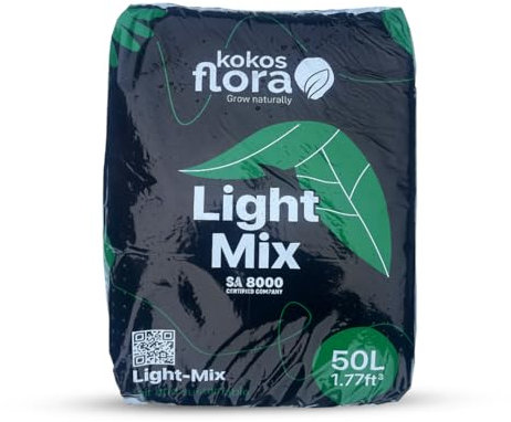 Kokosflora Lightmix 50L – Lockere, vorgedüngte Erde für optimales Pflanzenwachstum