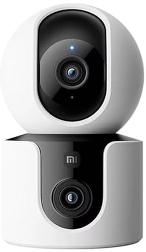 Xiaomi Smart Camera C300 Dual, Doble Lente de 3 MPx, Visión Nocturna por Infrarojos, Giro e Inclinación, Audio Bidireccional, Blanco