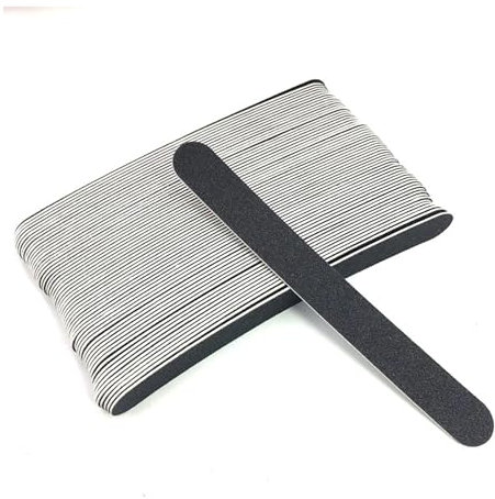 LZZYFPX 100/50 Pezzi 80/100/180/240 Lime for Unghie Nere di Ricambio dritte, spugne Rimovibili, Lime Abrasive in Eva, Strisce bifacciali for Manicure(80 Grit 50Pcs)