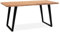 KADIMA DESIGN Esszimmertisch 140x80x76 cm Akazie Massivholz/Metall Esstisch Baumkante | Küchentisch Massiv mit U-Beinen in Schwarz | Holztisch Speisetisch Esszimmer Rechteckig