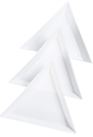 BESPORTBLE 20pcs Plastic Jewelry Tray Triangle Bead Trays Making Supplies Small Trays for Beading Portable Ring Dish for Jewelry Bead Plates Rhinestone Holder Tray Beads Work Scoop Kits White