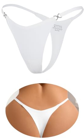 ohmydear String Ficelle Mini Femme Tanga Sexy Chic Bikini sans Couture Slip Entrejambe en Coton sous-Vêtements Grande Taille Lingerie G-String Dos en T Culotte Triangle