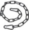 Black Chain, Security Chain, Gate Chain, Chain - 1 Meter Heavy Duty Metal Chain with 2 Detachable Carabiners, Gate Chain Lock for Outdoor Fence, Cage, Gate Security Lock, and DIY Projects
