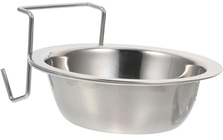 SUPVOX Hanging Stainless Steel Dog Bowl Large Size Pet Feeding Basin for Dog Crates Sturdy Pet Food Container Suitable for Indoor and Outdoor Use