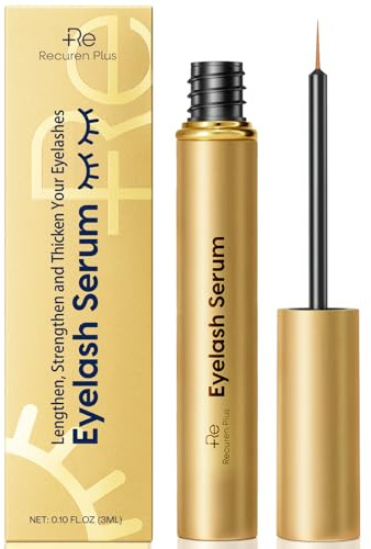 Premium Eyelash Growth Serum for Lash: Advanced Formula for Longer Thicker Lashes - Natural & Safe Ingredients Vegan (Gold, 0.1 Fl Oz (Pack of 1))