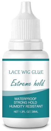Lace Wig Glue - 38ml Wig Glue Lace Front - Strong Hold Invisible Bonding Adhesive for Wigs - Waterproof Latex-Free and Oil-Resistant Adhesive