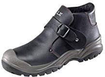 Lupriflex 1 Paar Einschnaller Mittelhoher Sicherheits-Schlupfschuh für Schweißarbeiten, S3, Schuhweite 11,5 Schwarz Größe 43