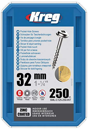 Kreg Lot de 250 vis autotaraudeuses 32 mm
