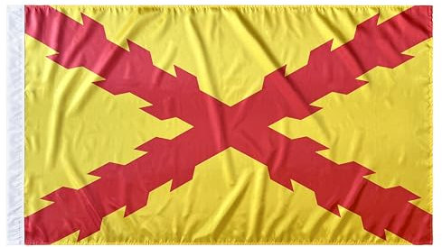 Durabol Bandera de Tercios Morados Viejos Cruz de Borgoña 150 x 90 cm Satén