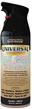 Rust-Oleum Universal pintura multisuperficie en spray Brillante Negro 400 ml