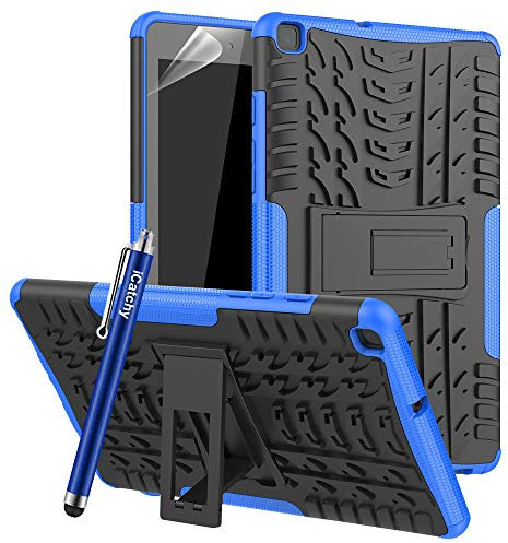 For Samsung Galaxy Tab A 8.0 2019 Case [SM-T290 SM-T295] Heavy Duty Armor Hybrid Shockproof Dual Layer Hard Cover (Blue)