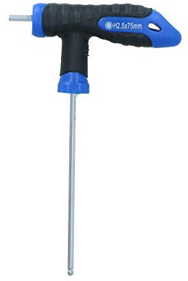 H2.5 T-Handle 2.5mm Hex Screwdriver Allen Key 75mm Tool Chrome Vanadium Steel