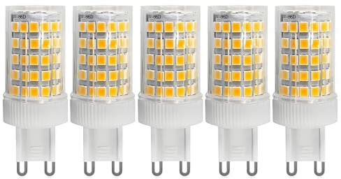 HUAMu 10W G9 LED Lampe, Leuchtmittel Corn Light Bulbs, Warmweiß 3000K, Energiesparende Glühbirne Ersetzt 85W 80W Halogenlampe, AC220-240V, 5er Pack