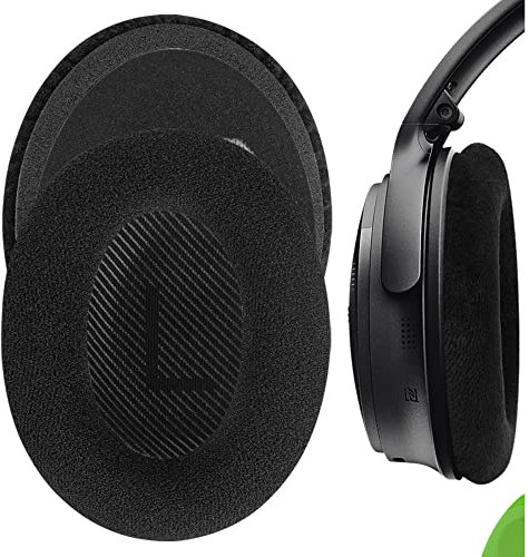 Geekria Komfort-Velours-Ohrpolster, kompatibel mit Bose QCSE, QC45, QC35 II Gaming, QC15, QC25, AE2/i/w, SoundTrue, SoundLink AE, QuietComfort Kopfhörer (schwarz)