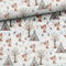 Keine Meterware, Stoffe zum Nähen für Kinder, 100% Baumwolle: 0,5m Tiere Premium Baumwollstoff mit Waldtiere - Füchse Jungen als Indianer - Waldfreunde