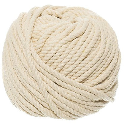Paracord Planet Cuerda de macramé – 5 mm x 50 m – Uso interior y exterior – Cuerda de algodón – Suministros de macramé