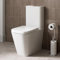 Affine® Provence Modern Bathroom Cloakroom Close Coupled Toilet Short Projection WC Toilets Soft Close Seat Dual Flush Cistern Square Pan, White Gloss