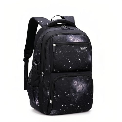 Galaxy Black-Rucksack for Boys Middle-School Backpack Elementary Bookbag