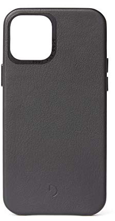 Decoded Back Cover Case for Apple iPhone 12 Mini - MagSafe, Full Grain Leather, Metal Buttons, Shock Proof - Black