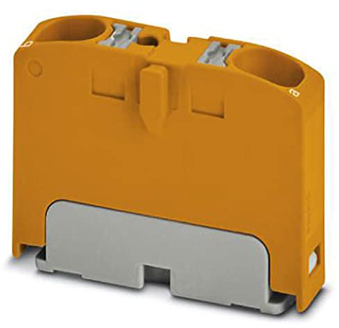 PHOENIX CONTACT PTFIX 2X4 OG Verteilerblock, 0.2mm² - 6 mm² Querschnitt, 6.2 mm Breite, 21.7mm Höhe, 2 Anzahl der Anschlüsse, Orange, 50 Stück