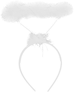 nvtuuer Haarreif Heiligenschein weiß - Haarreifen Engel - das perfekte Accessoire für Damen & Herren als Ergänzung zum Engelskostüm Heiligenschein Haarreif (Weiß, Einheitsgröße)