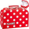 alles-meine.de GmbH Koffer/Kinderkoffer - Verschiedene Motive frei wählbar - MITTEL - Punkte rot & weiß - 26 cm - inkl. Name - Pappkoffer - Puppenkoffer - ideal für Spielzeug u..