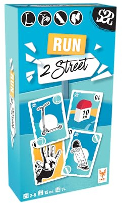 Topi Games | Run 2 Street | Rennkartenspiel, BMX Skateboard Und Street Race Strategiespiel Mit Aktionskarten | 2 Bis 8 Spieler | 15 Minuten