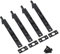 Verrou de porte en acier inoxydable de 10,2 cm avec vis Noir (4 pièces)