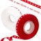 2rollos Cintas Navidad de Embalaje Regalo Cintas Navideñas para Árbol de Navidad Decoración Rojo y Blanco