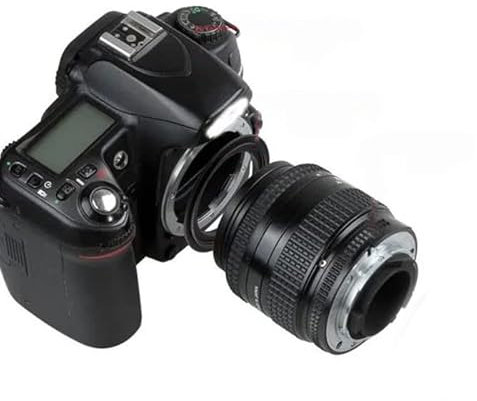 Umkehrring Ziel Bajonett kompatibel mit Canon Eos zur Montage von Zielen für Makrophotographie (52 mm)