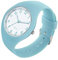 Forrader Montre à quartz analogique pour femme avec bracelet en silicone - Grand cadran - Étanche - Tendance - Style décontracté - Simple - Pour femme et fille, bleu, Sangle