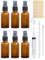 Realure 6 Pcs Empty Small Glass Spray Bottle 50ml Amber Glass Spray Bottle Fine Mist Mini Glass Spray Bottles for Essential Oils Perfume Cosmetic Personal Care Liquid Home Travel (with Pipette, Label)