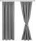 JIUZHEN Gardinen mit kräuselband Verdunklungsvorhänge Vorhang Blickdicht Gardinen Wohnzimmer Vorhänge Schlafzimmer Thermovorhang Grau H228 x B167 cm 2er Set