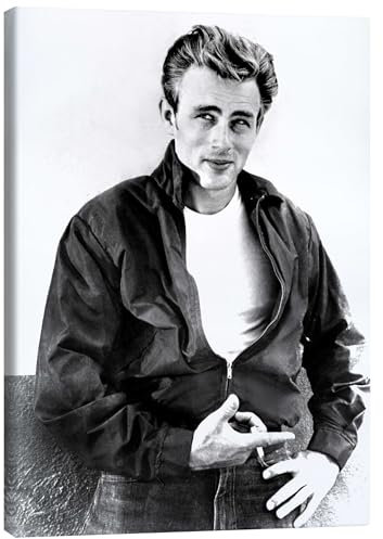Posterlounge James Dean 1955 Leinwandbild 20 x 30 cm Schwarz-Weiß Schwarz-Weiß Fotografie Wanddeko