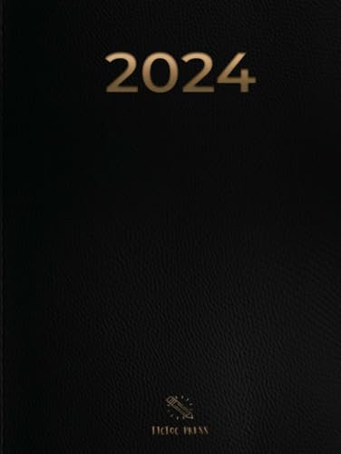Agenda Giornaliera 2024 - formato grande A4, 365 giorni e 12 mesi, con to do list, obiettivi e orario dalle 8 alle 23:30