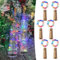 LEECOCO Led flaschenlicht, 2m 20led 6 Stück Verdoppeln Sie die Beleuchtungszeit, Flaschenlichterkette korken,für Weihnachten,Party, Hochzeit (6 Stück, Mehrfarbig （Dual-Batterien）