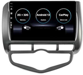 MISONDA Android 14 Autoradio für Honda Fit/Jazz/City 2002-2007-[2G + 32G] –Kamera – 9 Zoll 2 Din – Unterstützt SWC 4G WiFi BT DAB RDS USB Carplay Android Auto