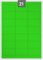 Fluorescent Permanent Adhesive Dry Edge Green Paper Labels 21 Rectangle Printable Labels per A4 Plain Sheet – Label Paper Size 63.50 mm x 38.10 mm Ideal for Office, Packaging, Shipping