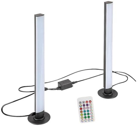 Rabalux 76014 LED Stehleuchte PACO 5W Kunststoff schwarz, weiß B:3,5cm H:38cm dimmbar mit Fernbedienung